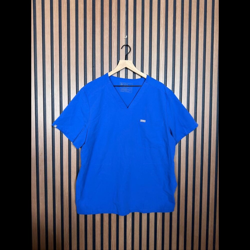 New Figs Uniform Shirt Medium Womebs Blue Royal Catarina Scrub Top *READ